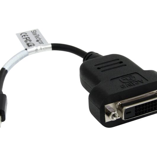 StarTech Mini DisplayPort to DVI Adapter - 1080p - Single Link - Active - Mini DP (Thunderbolt) to DVI Monitor Adapter (MDP2DVIS) - DVI adapter - 20 cm