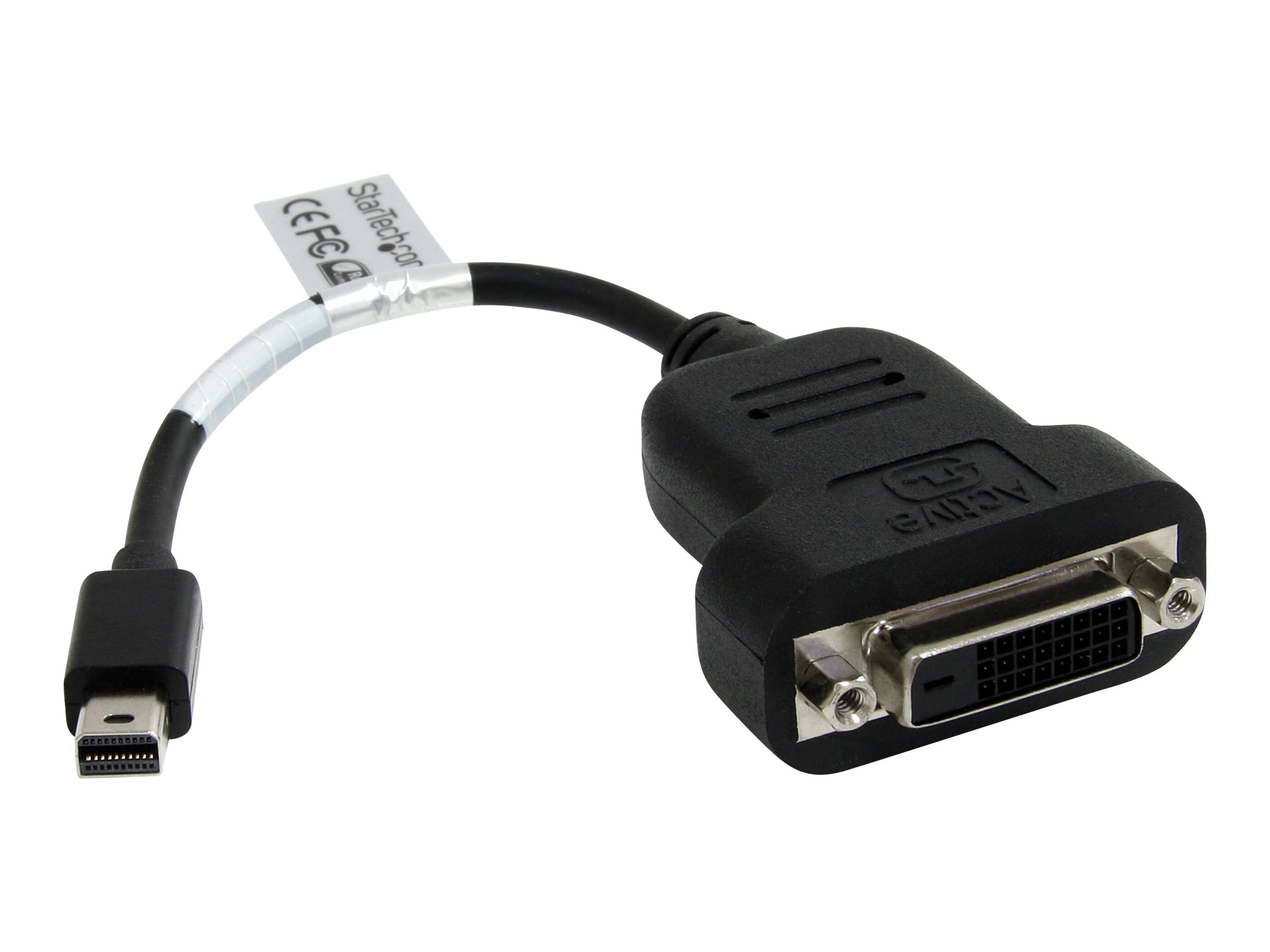 StarTech Mini DisplayPort to DVI Adapter - 1080p - Single Link - Active - Mini DP (Thunderbolt) to DVI Monitor Adapter (MDP2DVIS) - DVI adapter - 20 cm